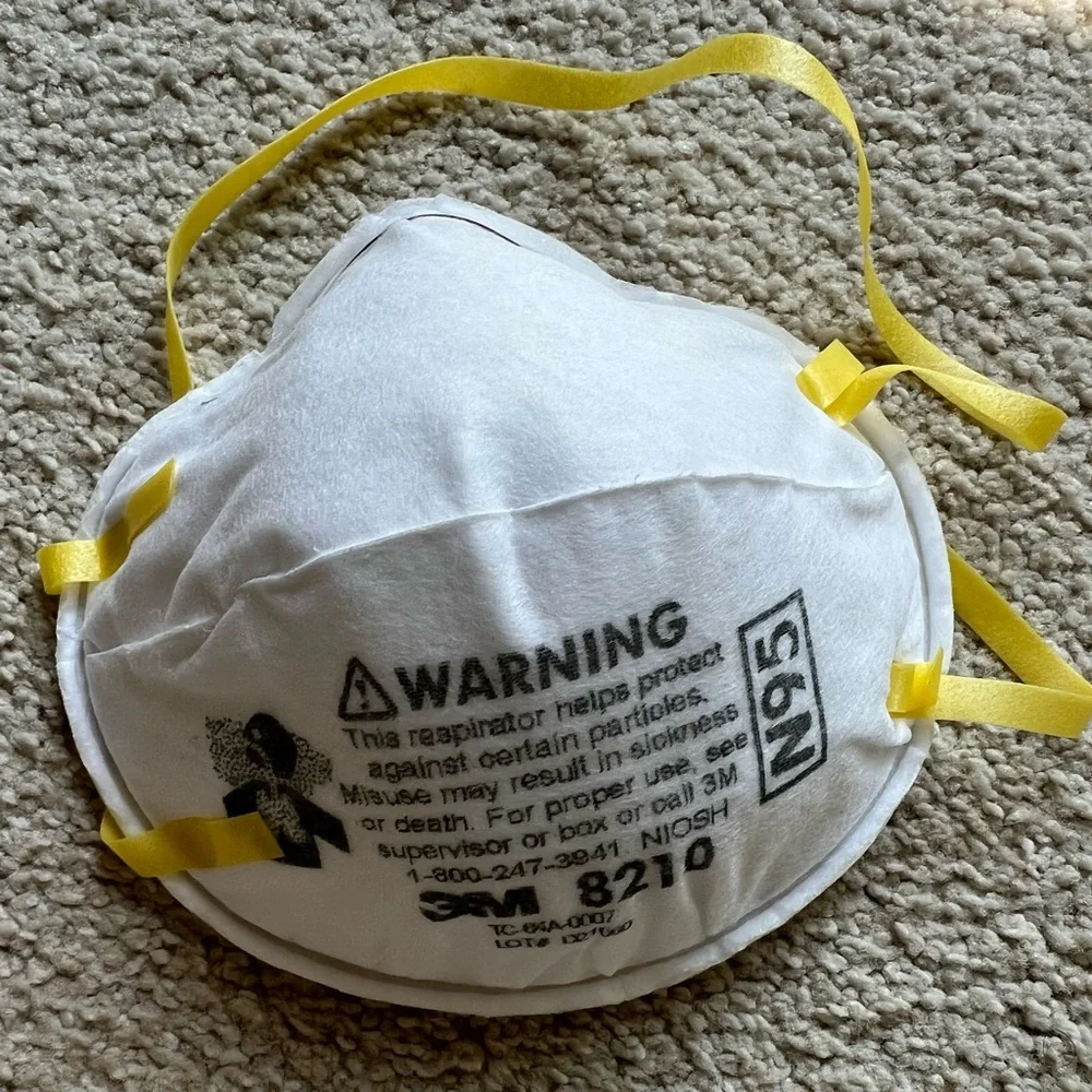 7 N95 3M 8210 White Face Mask Protection Face Cover New Stretch Straps Nose